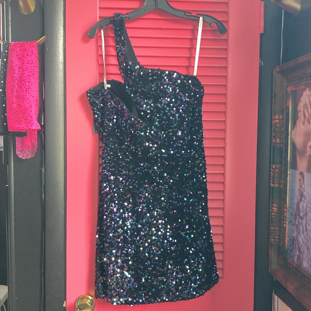 NWT AVA PRESLEY SHORT SEQUIN DRESS SIZE 16 - Picture 9 of 14